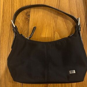 DKNY Black Handbag with Silver Accent
